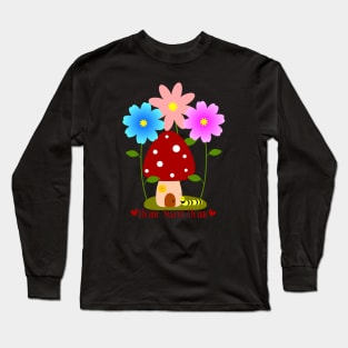 Monarch Caterpillar's Home Sweet Mushroom Home Long Sleeve T-Shirt